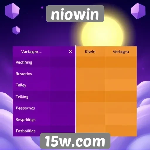 Comparativo entre Niowin e outros sites de jogos